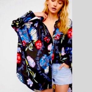 Free People Silky Nights Blouse size M
